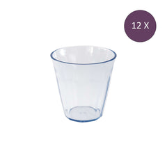 Nora cup 150 ml transparent blue set of 12 pieces