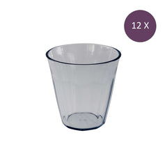 "Nora Beker 300 ml Transparent Grey Set of 12 pieces"