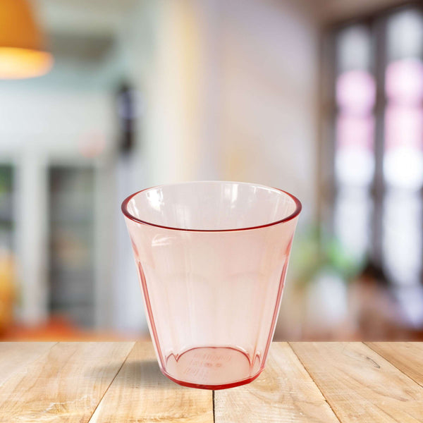 Nora cup 150 ml transparent pink set of 12