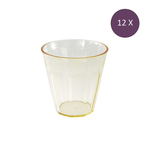 Nora cup 150 ml transparent yellow set of 12 pieces