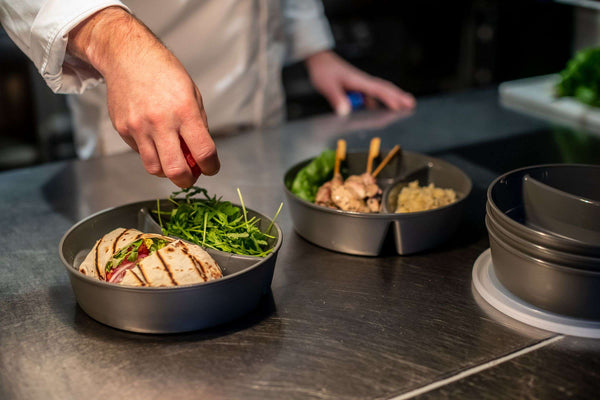 "Move Bowl Round with Compartment 1.1 liter Set of 12 Pieces"