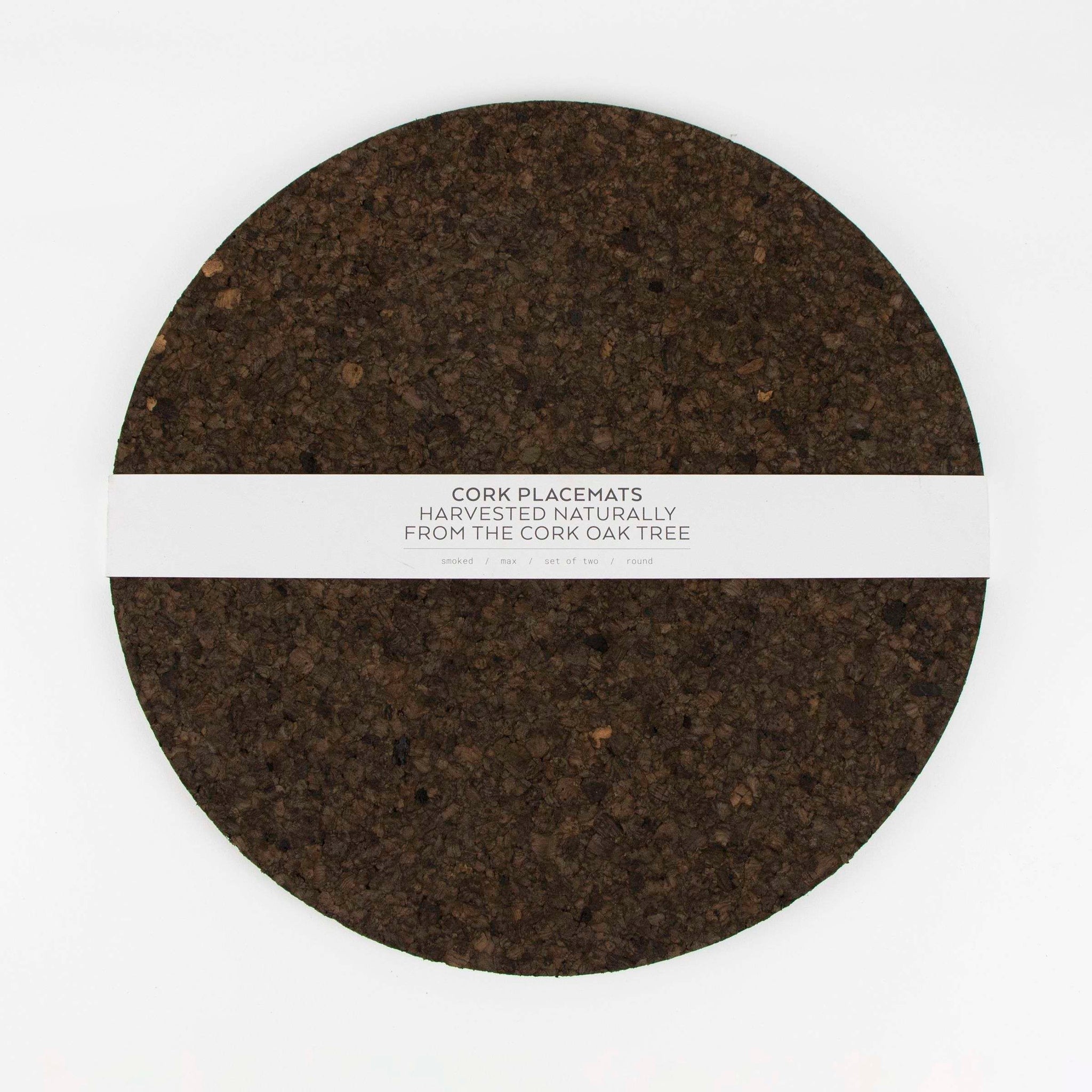 Smoked Cork Placemat Ø 32 cm Set of 2