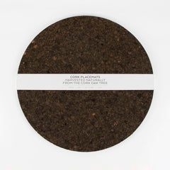 Smoked Cork Placemat Ø 32 cm Set of 2