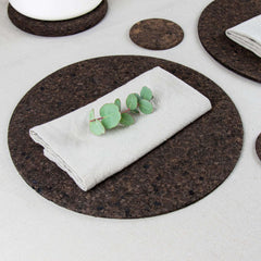 Smoked Cork Placemat Ø 32 cm Set of 2
