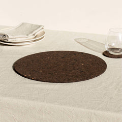 Smoked Cork Placemat Ø 32 cm Set of 2