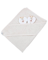 Bamboo bath cover Ballerina Mouse / Light Beige