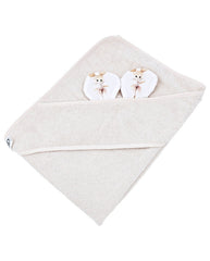 Bamboo bath cover Ballerina Mouse / Light Beige