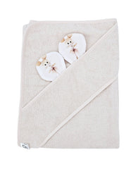 Bamboo bath cover Ballerina Mouse / Light Beige