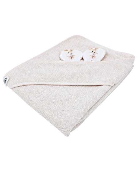 Bamboo bath cover Ballerina Mouse / Light Beige