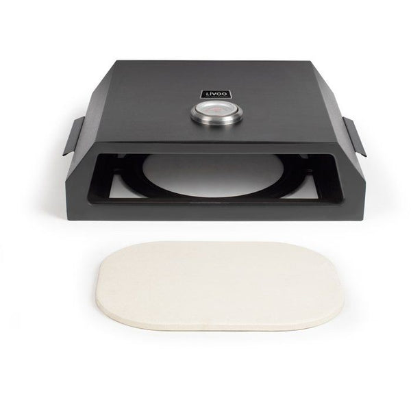 Pizza oven - LIVOO - GS149 - Stainless steel - For gas or charcoal barbecue - 33.5 x 27.5 cm