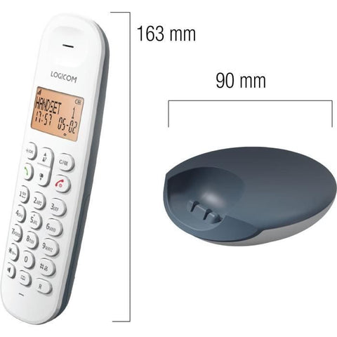 Wireless landline phone - LOGICOM - DECT ILOA 150 SOLO - Slate - Without answering machine