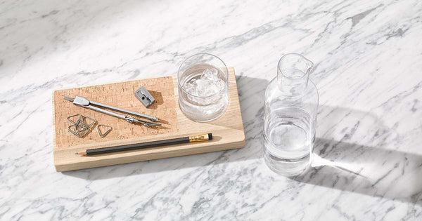 Desk Tray Organizer Carafe Set 28 cm