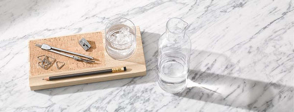 Desk Tray Organizer Carafe Set 28 cm