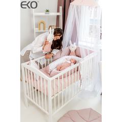 Mousseline hoeslaken met elastische band 140 x 70 cm beige