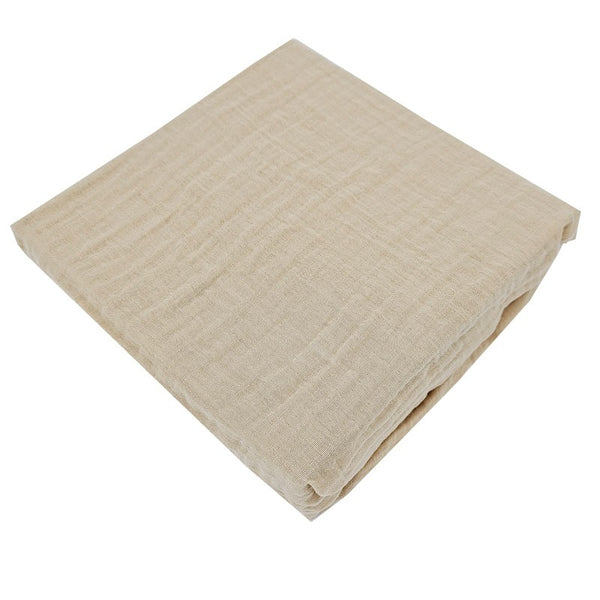Muslin fitted sheet with elastic band 140 x 70 cm Honey