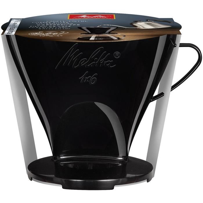 MELITTA 1x6 koffiefilterhouder - Zwart