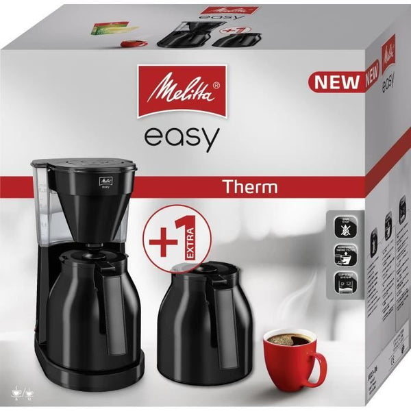MELITTA Easy Therm II - Filter coffee maker 1 L - 1050 W + 2nd carafe - Black