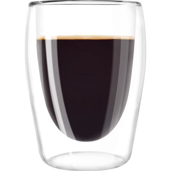 MELITTA Lot de 2 tasses à café allongées en verre borosilicate, 200 ml, transparent