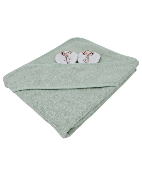 Bamboo bath cover GARDENER BEAR/MINT