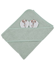 Bamboo bath cover GARDENER BEAR/MINT