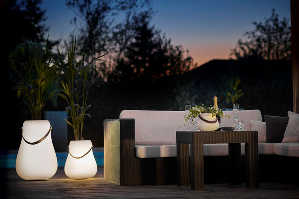 Flower pot L with LED Multicolour Ø 34 cm