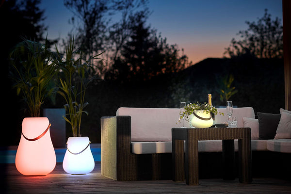 Flower pot L with LED Multicolour Ø 34 cm