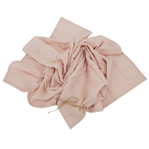 Muslin swaddle and nappy, 80 x 80 cm, 2 pcs, rose pink