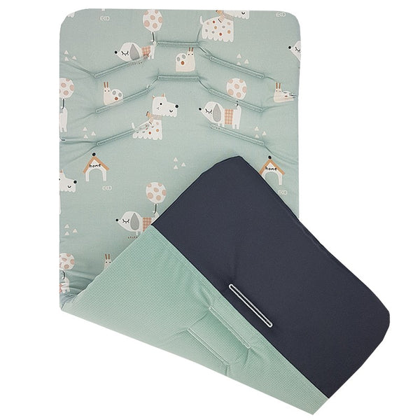 Traagschuim babyzitje voor kinderwagens/buggy's HONDEN