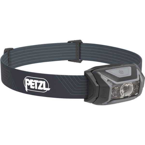 Headlamp - PETZL - ACTIK - Running / Trekking - 450 lumens - Includes 3 AAA/LR03 batteries - Gray