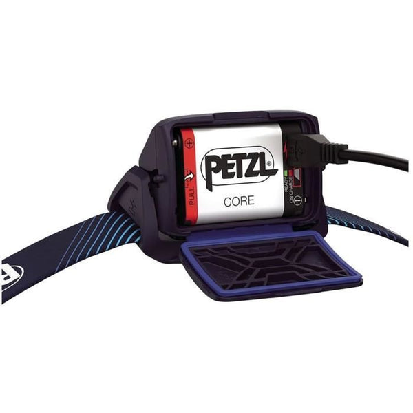 Headlamp - PETZL - ACTIK CORE - Fishing / Navigation - 600 lumens - Includes rechargeable battery - Blue