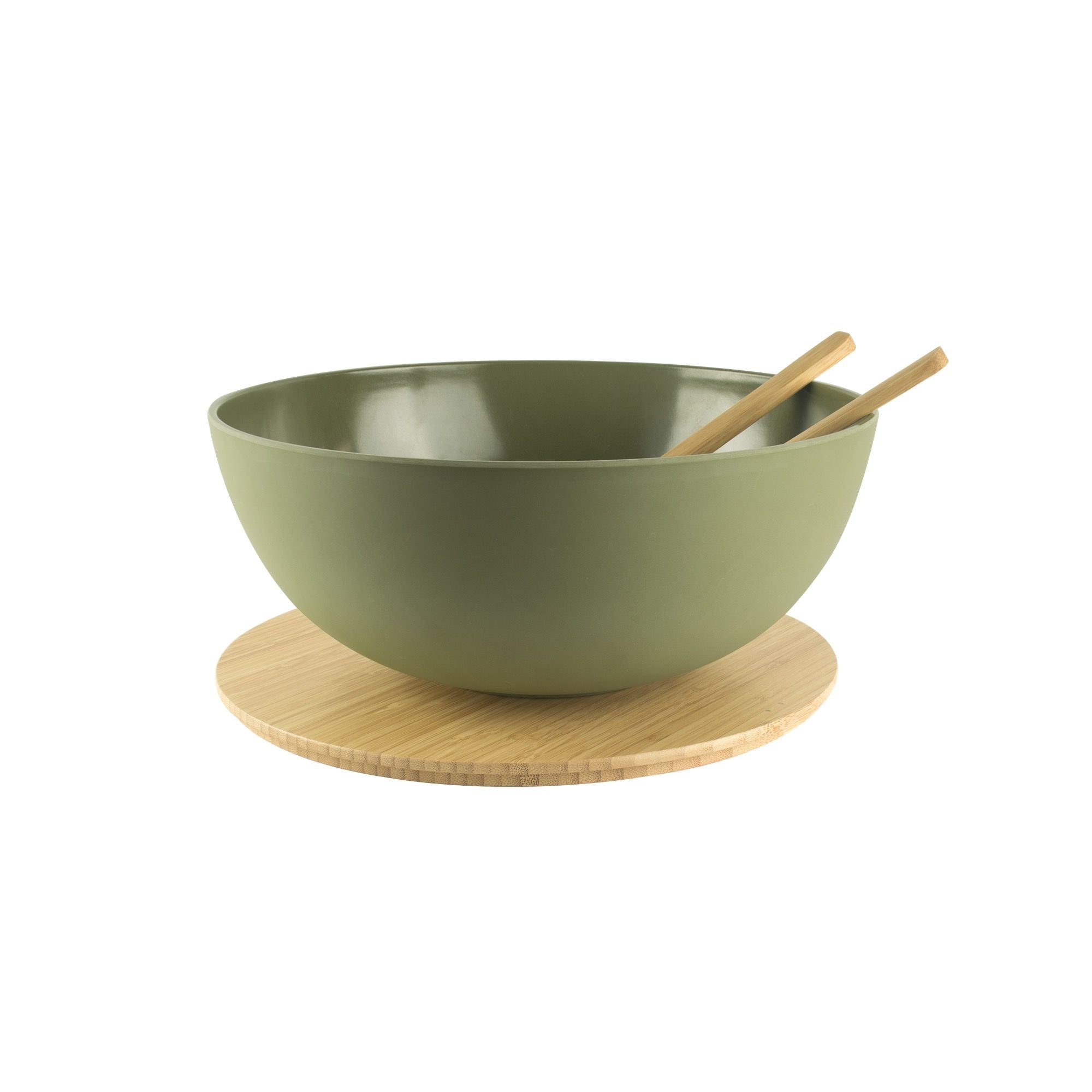 XL salad bowl with lid and salad servers gift box