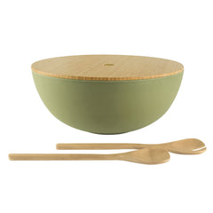 XL salad bowl with lid and salad servers gift box
