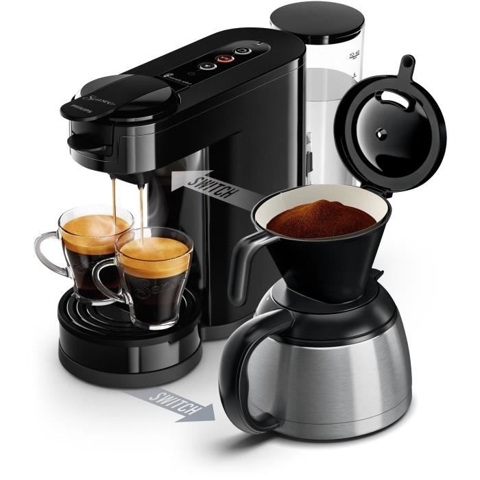 Coffee pod machine - PHILIPS - SENSEO SWITCH HD6592/65 - Intense black