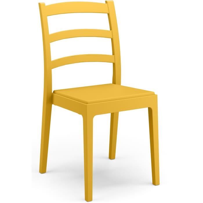 Set of 4 chairs - ARETA - REA - 51 x 46 x H88 cm - Mustard