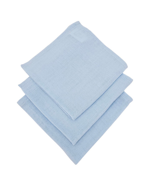 Mousseline Luiers 30 x 30 cm, 3 stuks, Blauw