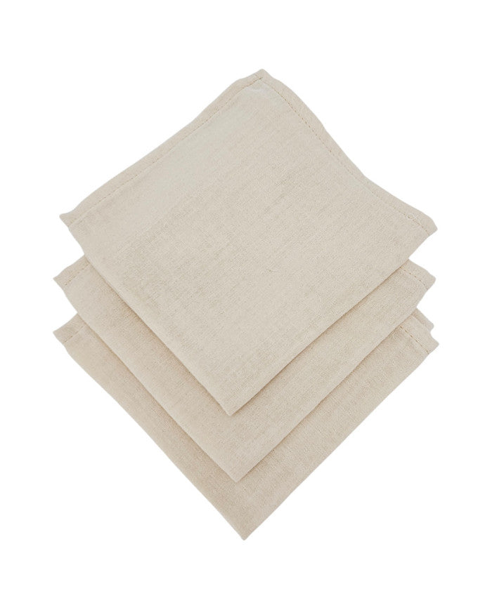 Langes en mousseline 30 x 30 cm, 3 pièces, Latte