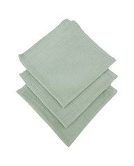 Langes en mousseline 30 x 30 cm, 3 pièces, menthe