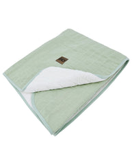 Fur Quilted Muslin Blanket MINT
