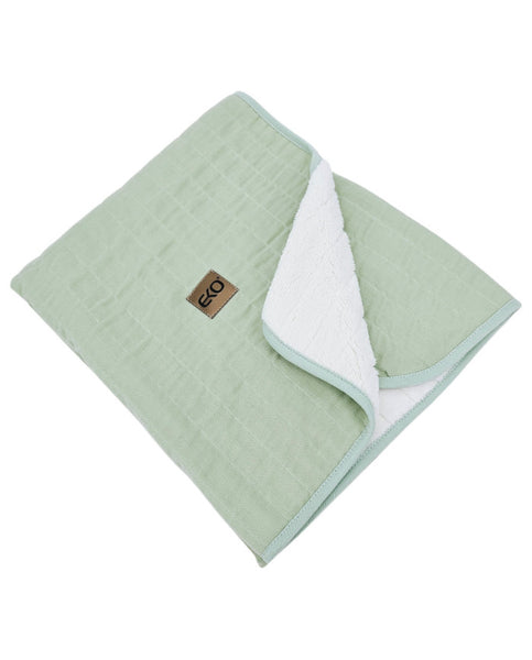 Fur Quilted Muslin Blanket MINT