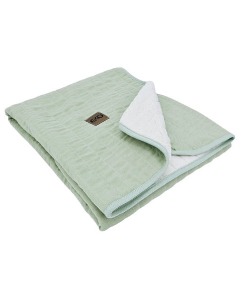 Fur Quilted Muslin Blanket MINT