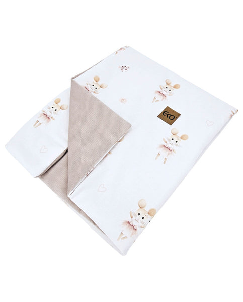 Tapis d'éveil doublé — Souris danseuse en velours