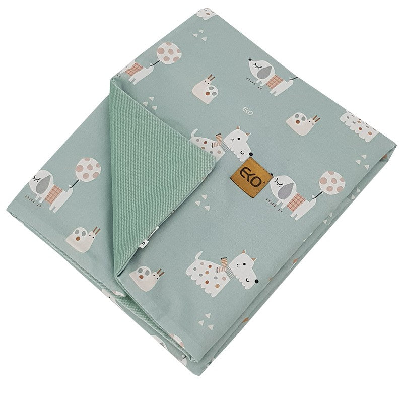 Blanket and play mat with velvet fabric lining - Dogs
