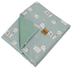 Blanket and play mat with velvet fabric lining - Dogs
