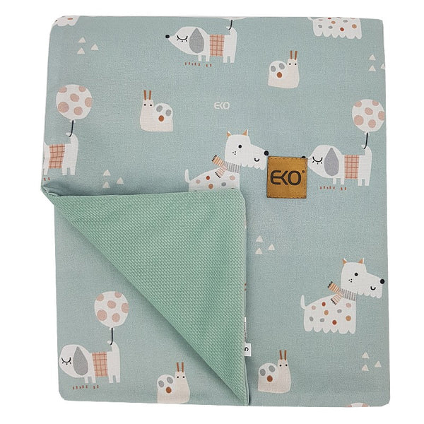 Blanket and play mat with velvet fabric lining - Dogs