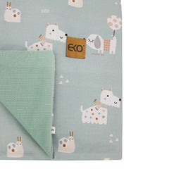 Blanket and play mat with velvet fabric lining - Dogs
