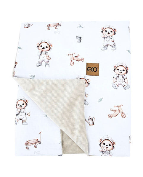 Educational play mat with lining Velvet Gardener Bear