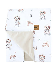 Educational play mat with lining Velvet Gardener Bear