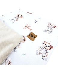 Educational play mat with lining Velvet Gardener Bear