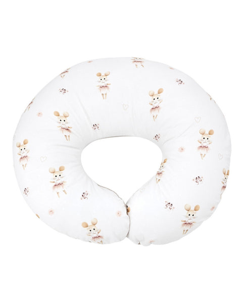 Velvet nursing crescent pillow - Ballerina Mouse