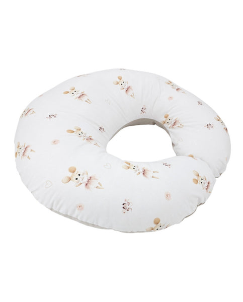 Velvet nursing crescent pillow - Ballerina Mouse